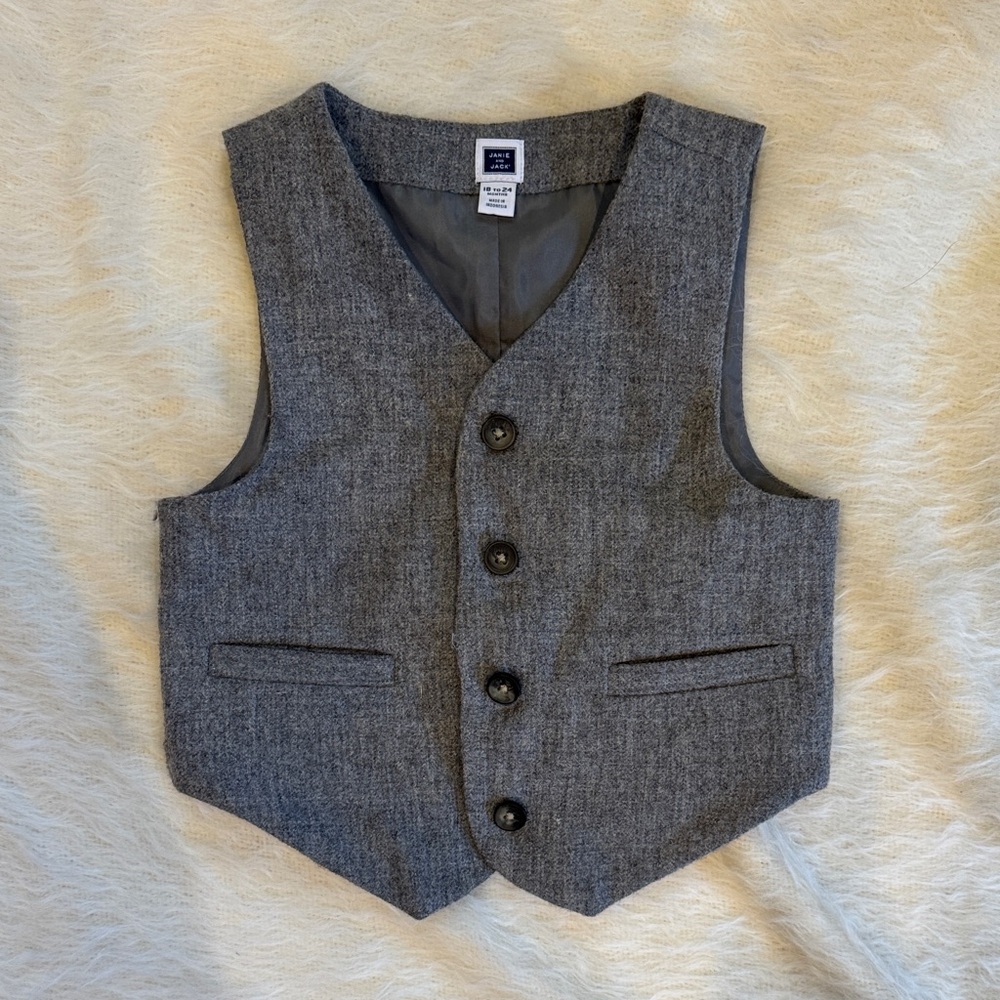 Janie and Jack Gray Vest